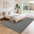 thumbnail image 4 of FairOnly 10'x13'Black Modern Geometric Area Rug Machine Washable Low Pile Non Slip Stain Resistant Indoor Rug for Living Room Dining Room Bedroom, 4 of 8