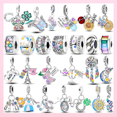 thumbnail image 2 of Charms 925 Plata Esterlina Brillante Colorido Encantos De Los Granos De Girasol Mariposa Sol Colgante Ajuste Original Pandora Pulsera DIY Joyería, 2 of 4