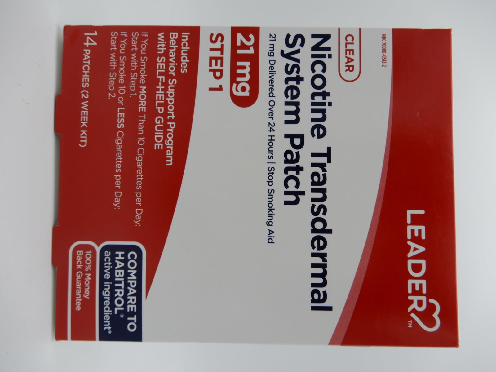 LEADER(TM) Nicotine Transdermal System Patch 21mg 14 ct to