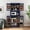 Blue, variant on CBJCBJ 72" Tall 6-Layer Modern Kitchen Pantry Cabinet with Open Storage and Adjustable Shelves,Blue