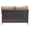 thumbnail image 4 of HomeRoots Furniture 249252 35.4 x 52.4 x 31.5 in. Left Lhf Corner - Brown & Beige, 4 of 5