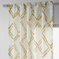 thumbnail image 2 of Normandy Gold Printed Faux Linen Sheer Curtain (1 Panel), Normandy Gold, 50W X 120L, 2 of 9
