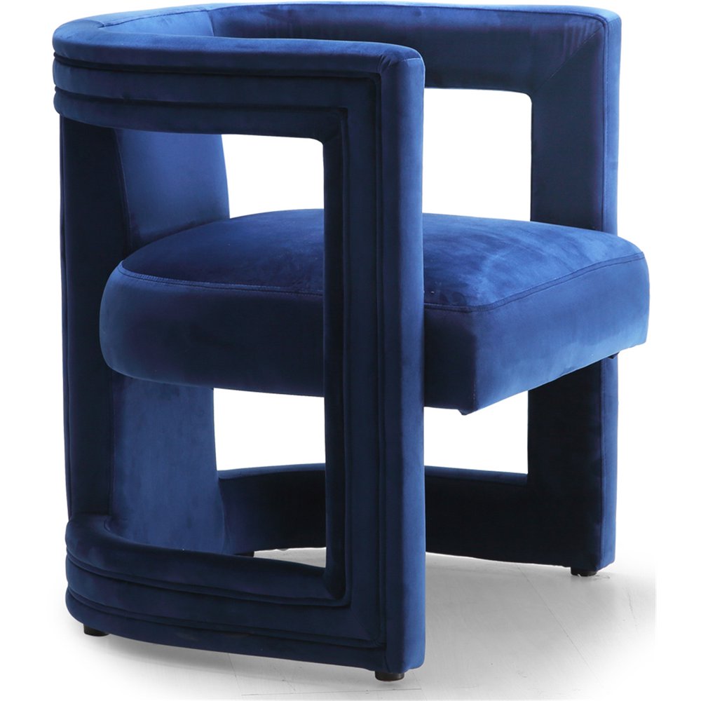 Blair Navy Velvet Accent ChairColorNavy Velvet,StyleContemporary