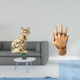 thumbnail image 2 of Estatua de gato, figura decorativa, escultura animal, arte artesanal, adorno para chimenea, manos entrelazadas, escultura de manos, decoración para el, 2 of 8