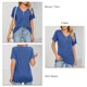 thumbnail image 5 of Camiseta casual para mujer,Camiseta casual de manga corta con cuello en V para mujer, estándares líderes en la industria, 5 of 6