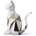 thumbnail image 1 of Estatua Gato JAMW Escultura Animal Decoración Geométrica Moderna, 1 of 5