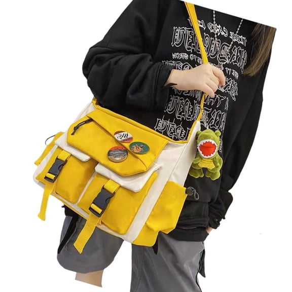 Messager Bag For Women Men Nylon Crossbody Bags Multi Pocket Slings Bag Roomy Hoboes Bags Waterproofs Nylon Shoulder Bag