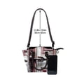 thumbnail image 4 of Lsque Rustic Door Handle Closeup Pattern Leather Rivet Shoulder Bag – Elegant Genuine Leather & Microfiber PU Crossbody with Detachable Adjustable Strap, 4 of 5