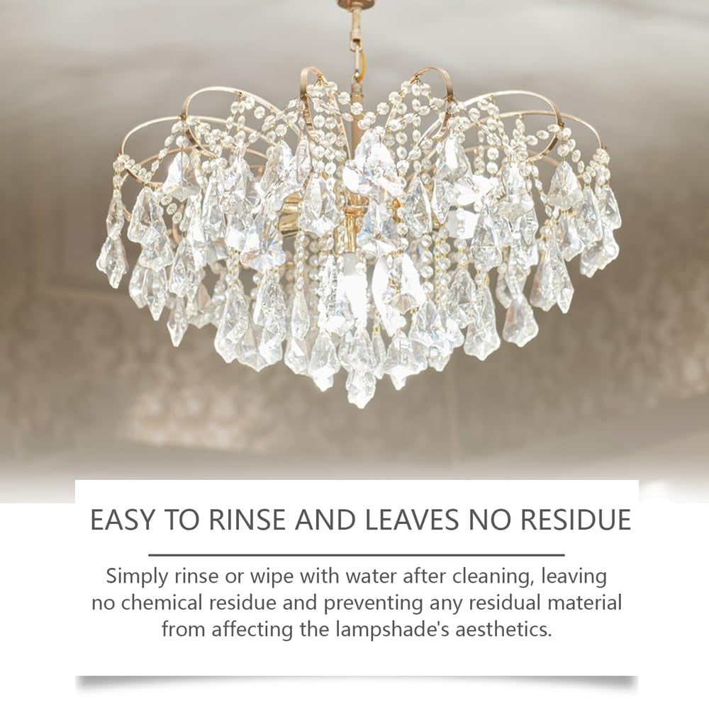 Borikise Chandelier Cleaning & Care Spray, Easy Spray Care Solution for Glass Chandeliers, Restores Shine & Clarity for Ceiling Lights & Fixtures