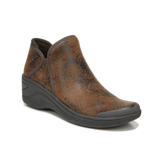 Bzees Womens Domino Round Toe Slip On Ankle Boots