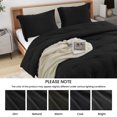 thumbnail image 4 of MERITLIFE Black Comforter Queen Size Set, Lightweight Plain Bedding Comforters Sets, All Season Fluffy Bed Set (90x90In Comforter & 2 Pillowcases), 4 of 8