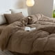 thumbnail image 3 of Xiao Hua Juego de sábanas, juego de sábanas y fundas de almohada, juego de cama individual, ropa de cama de hotel, decoración del hogar (marrón), 3 of 5
