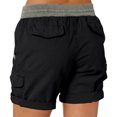 thumbnail image 4 of RYRJJ Women's Cargo Shorts Multi Pockets Casual Summer High Waisted Casual Shorts for Women Trendy Summer Outdoor Hiking Shorts(Black,M), 4 of 7