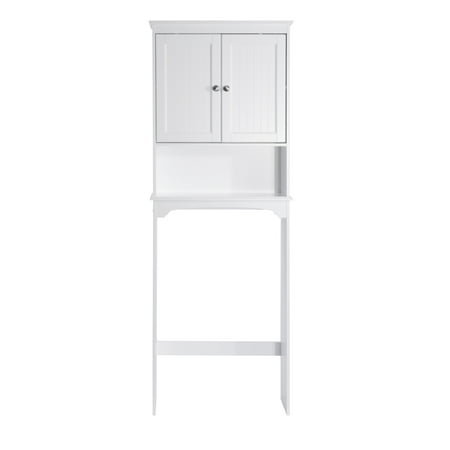 Spirich Home Bathroom Shelf Over-The-Toilet, Bathroom SpaceSaver, Bathroom Storage Cabinet Organizer, White