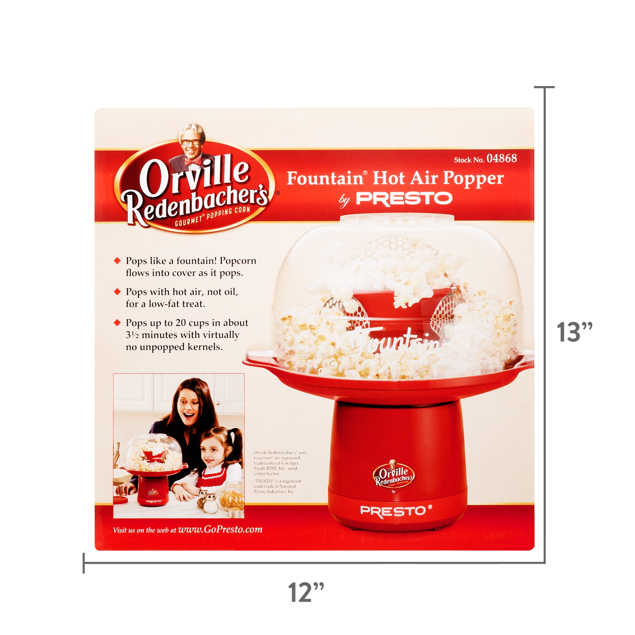 Orville Redenbacher's® Hot Air Popper by Presto - Popcorn Poppers