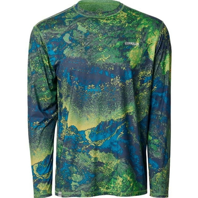 Playera Deportiva Reversible Manga Larga Para Hombre Magellan Outdoors - colores Verde, Azul y Amarillo