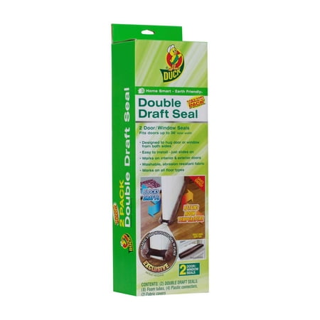 Duck Brand Double Draft Door Seal, Brown, 2-Pack