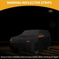 thumbnail image 3 of Car Cover Waterproof All Weather Automotive Outdoor Anti-UV Sun Rain Protection Full Exterior Cover with Reflective Strips Black for Hyundai Palisade, 3 of 7