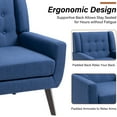 thumbnail image 4 of UIXE Accent Chair Upholstered Armchair Modern Chairs for Living Room, Blue, 4 of 7