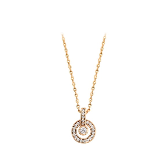 Collar y Dije para Dama con Cristales Swarovski Oro 14K Lam dorado Unitalla