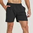 thumbnail image 2 of OSOLU Solid Color Men's Summer Shortsgy Shorts With Pockets Elastic Waistband Cargo Leisure Shorts Daily Relaxed Fit Breathable Bottoms, 2 of 5