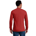 thumbnail image 3 of Wire Delight Men’s Crewneck Long Sleeve Tee, Durable Cotton Classic Fit T-shirts, Red, M, 3 of 5