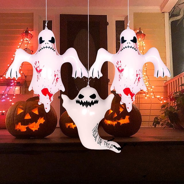 Fantasma Inflable de Halloween para Decoración Exterior | Colgante de Pvc | Acciones y Patrones Divertidos | Resistente y Duradero | Fácil de Usar y Guardar | Decoración para Fiestas En Interiores y