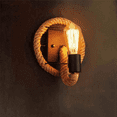 thumbnail image 1 of 2X Vintage Wall Lamp American Rope Industrial Lamp Personality Bar Iron Loft Aisles Wall Lights(No ), 1 of 6