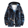 thumbnail image 1 of Birdeem Man Camouflage Gradation Pockets Zipper Hooded Coat, 1 of 3