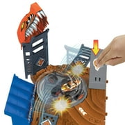Hot Wheels Monster Trucks Arena Smashers Tiger Shark Spin-Out Challenge with 1 Toy Truck