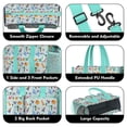 thumbnail image 3 of Teacher Tote Bag,Colorful Dinosaurs Eggs Palms Pattern Teacher Utility Tote Bag,Large Work Tote Bags for Women with Multiple Pockets,Top Zipper Closure,13.8x10.6x6.7 Inch, 3 of 5