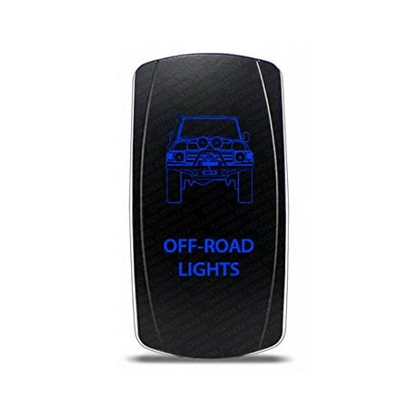 CH4x4 Rocker Switch Toyota Land Cruiser 76 series Off-Road Lights Symbol - Blue LED, Single Pole Single Throw ON-OFF switch. By CH4X4 Industries From