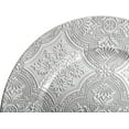 thumbnail image 3 of GFDYREE Set of 12 Plastic Silver Charger Plates, 13 Inch Decorative Plate Charger for Dinner Plates, Embossed Vintage Disposable Serving Plate for Home, Party, Wedding, Events, 3 of 6