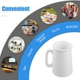 thumbnail image 4 of FRCOLOR Ceramic Milk Jug Milk Creamer Pitcher Cup with Handle Creamer Dispenser White Ceramic Pitcher Vase for Coffee Tea Milk Sauce, 4 of 8