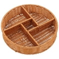 thumbnail image 3 of OUNONA Multifunctional Storage Basket for Snacks and Dried Fruits in Light Brown Plastic Color Compact Size, 3 of 8