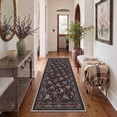 thumbnail image 5 of GENIMO 6'x9' Area Rug for Living Room, Washable Non Slip Soft Floral Rug for Bedroom Dining Room Home Office, Black, 5 of 6