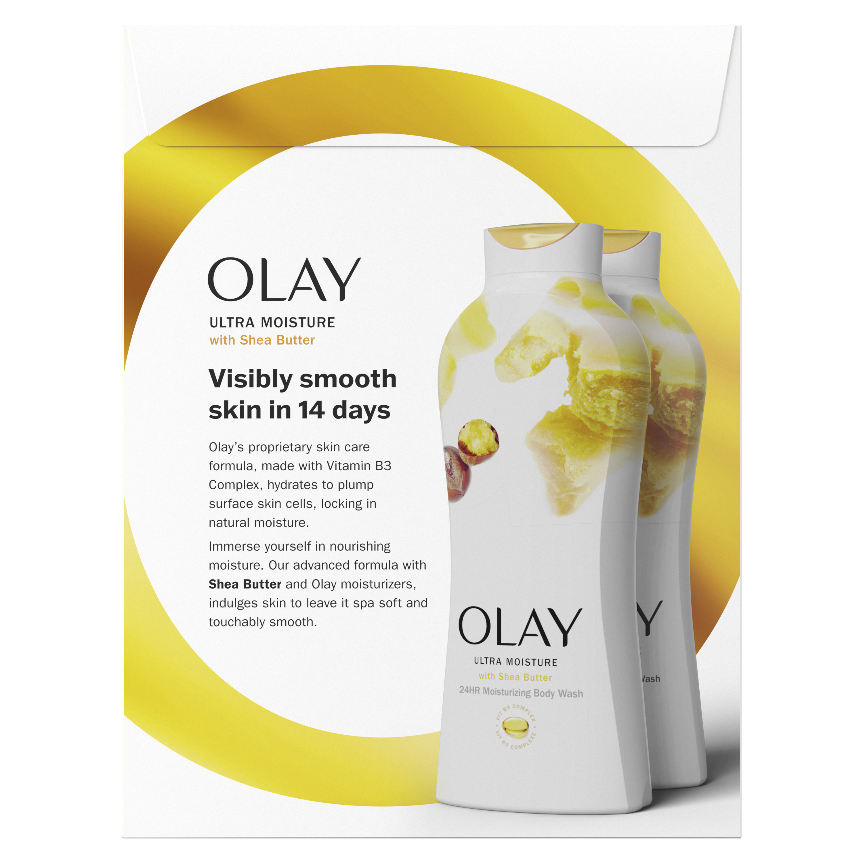 Olay Ultra Moisture Body Wash with Shea Butter, 22 fl oz, Pack of 2 - image 8 of 8