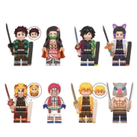 8 Pcs Action Figures Building Blocks Toys Set, Collectible 1.77 Inchs Minifigures Building Kits Awesome Gift for Kids Fans of the Character Building Toys