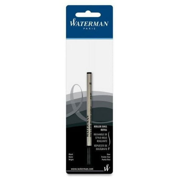 Wholesale CASE of 25 - Waterman Rollerball Pen Refills-Rollerball Pen Refill, Fine Point, Black Ink