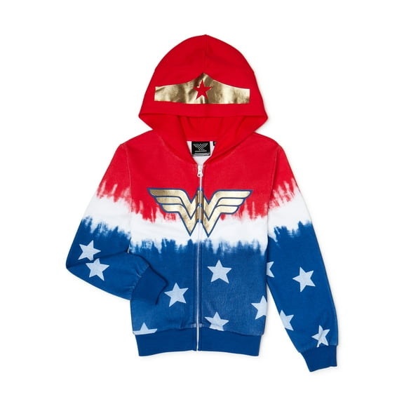 Wonder Woman Girls Logo Costume Hoodie, Sizes 4-16