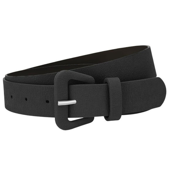 SWSMCLT Women's Buckle Belt For Dress Basic Medium Faux Leather Spring Adjustable Belts Fashion Belt Casual Black X-Small-Large