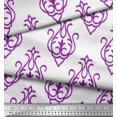 thumbnail image 3 of Soimoi Crepe Silk Fabric Damask Ikat Decor Fabric Printed Yard 42 Inch Wide, 3 of 3