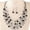 Black, variant on HUANLEDASH 2Pcs/Set Exaggerated Bohemian Ethnic Style Necklace Earring Set Artificial Crystal Beaded Multi-layered Necklace Hook Earrings Set Jewelry Gift