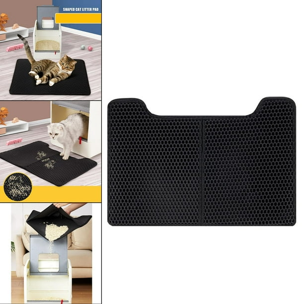 Large Double Layer Cat Litter Black for es Home Scatter Control Carpet