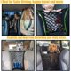 thumbnail image 3 of Barrera para mascotas con organizador de malla de seguridad para automóvil, bolsa de almacenamiento elástica para bebé, universal para automóviles, SUV, fácil instalación, divisor de automóvil para conducir de forma segura con niños y mascotas Rojo Verde RV1016-0124104FYD, 3 of 5