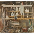 thumbnail image 2 of Kai Fjell 21x20 Black Ornate Framed Double Matted Museum Art Print Titled: The Hen House (1936), 2 of 5