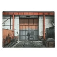 thumbnail image 1 of Industrial Cutting Board, Worn out Look Gate Entrance in the Grungy Structure Rustic Architecture, Decorative Tempered Glass Cutting and Serving Board, Large Size, Orange Grey White, by Ambesonne, 1 of 1