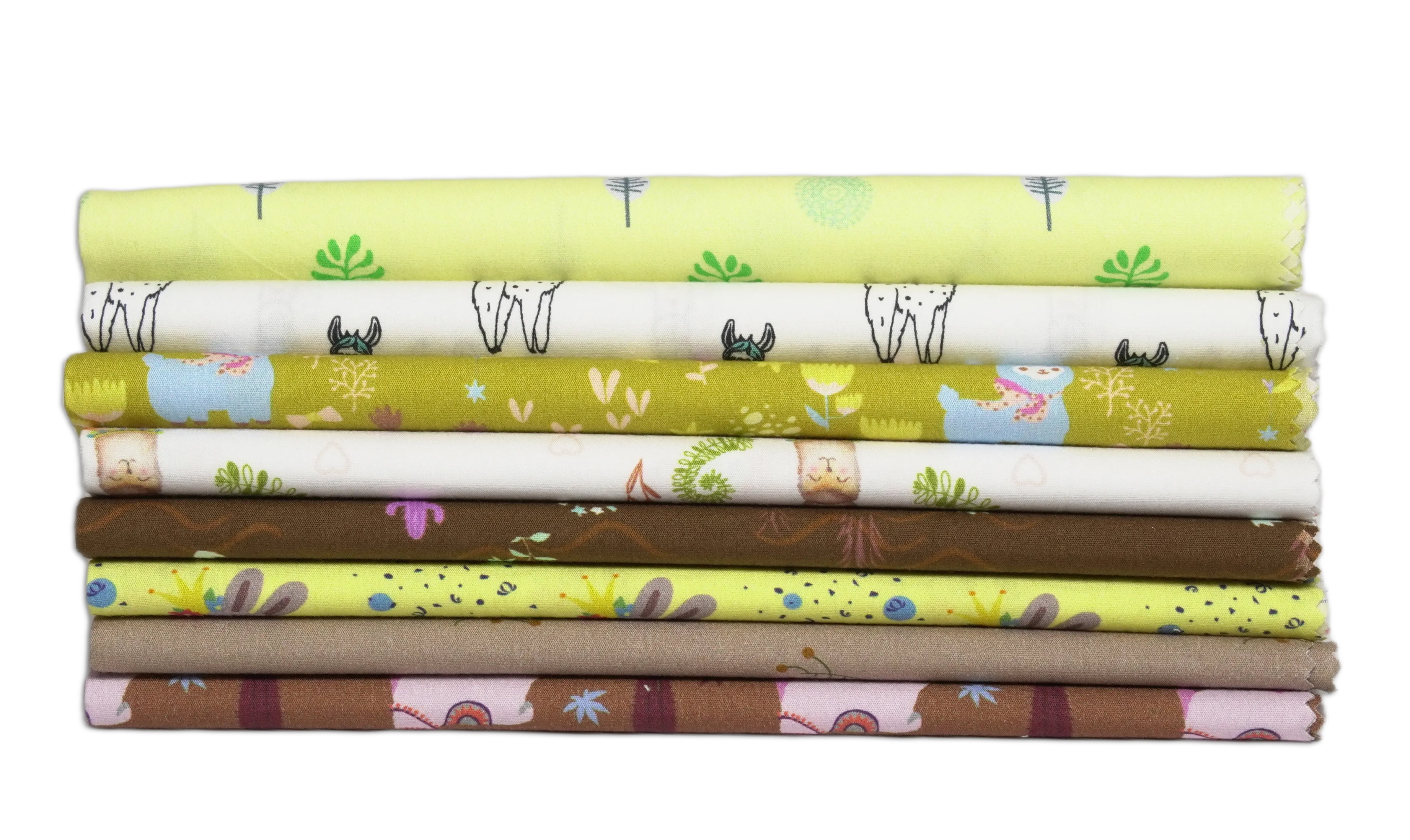 Soimoi 8 Pc Fat Quarter Bundle- African Animals Cartoons Print 18"x 22" DIY Patchwork- 100% Cotton Pre-Cut Quilting Fabric Multicolor