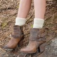 thumbnail image 5 of 2 Pairs Knitted Yoga Leg Warmers For Ascergery Women, Yoga Socks Toeless Training Ballet, 5 of 5