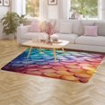 thumbnail image 3 of Colorful Gradient Fish Scale Texture Mermaid Carpet for Home Decoration Rugs for Bedroom Room Living Room Bathroom Entrance Door Non-slip Comfort Mat, 3 of 7
